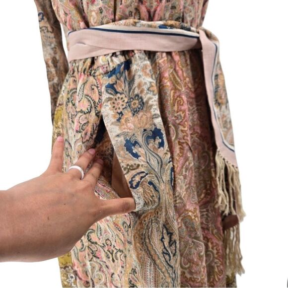 Zimmermann Freja Linen Halter Scarf Dress Size 3 - Picture 8 of 16